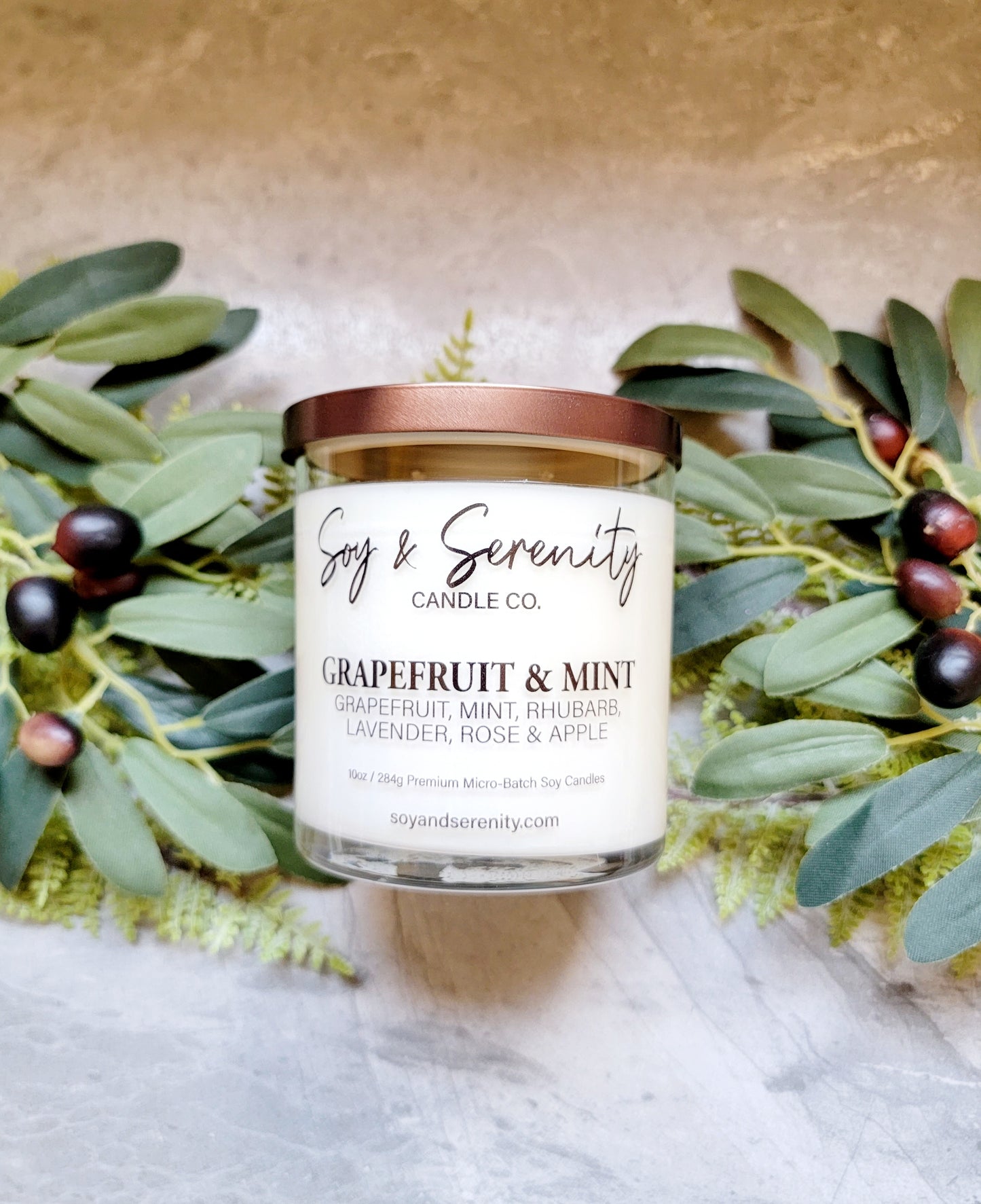 Grapefruit & Mint Soy Candle