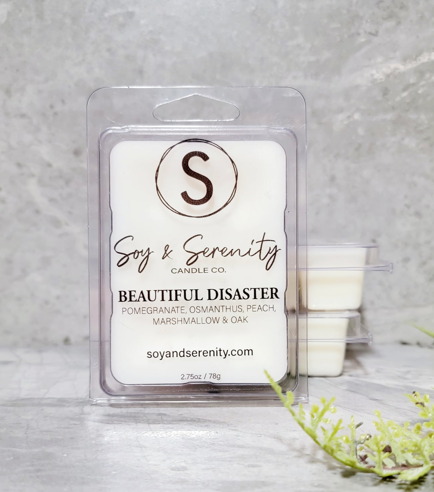 Beautiful Disaster Wax Melt | Pomegranate • Peach • Marshmallow | Soy & Serenity