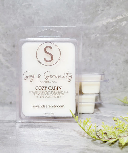 Cozy Cabin Wax Melt | Pine • Cedar • Fir Balsam | Soy & Serenity