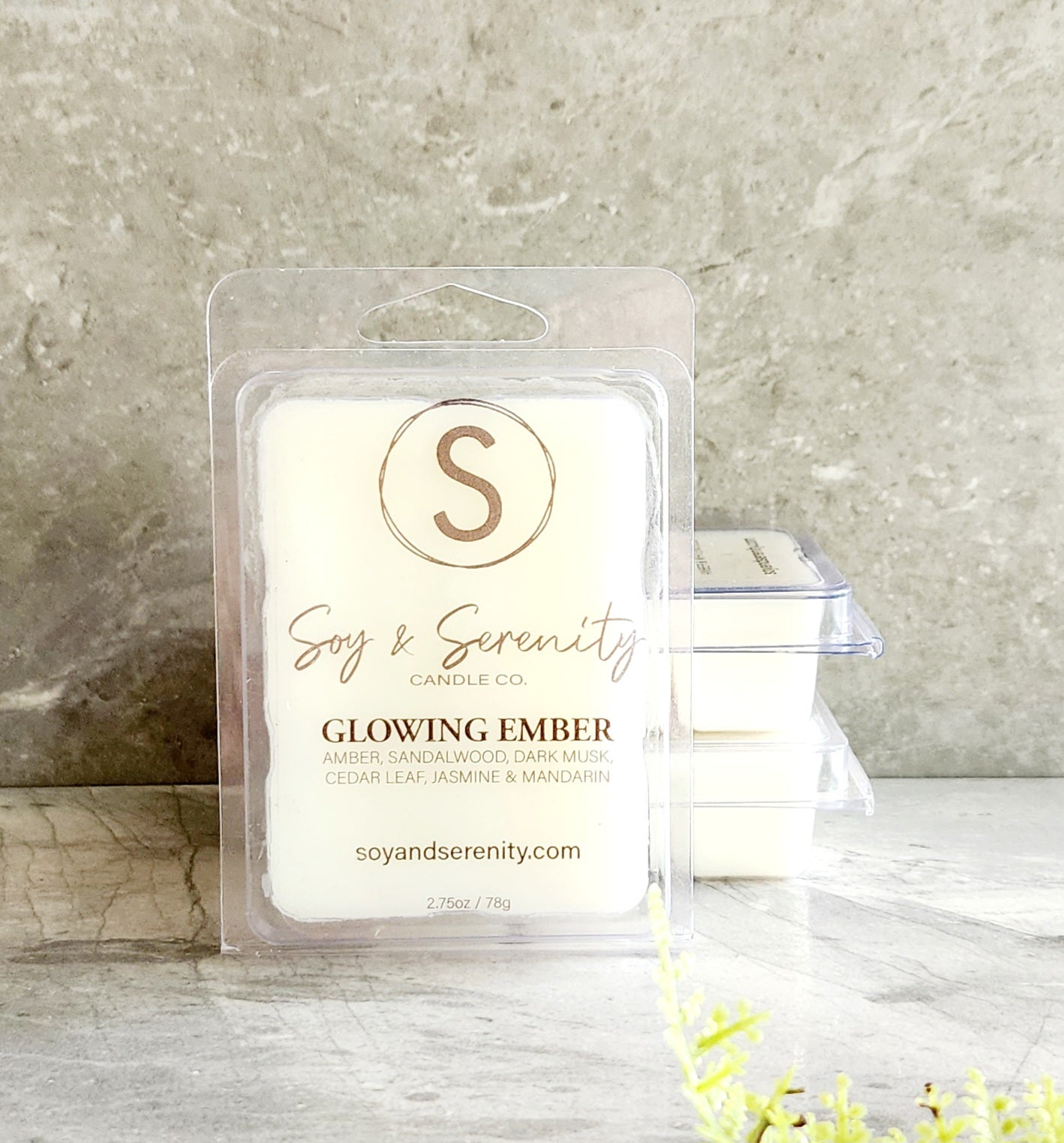Glowing Ember Wax Melt | Amber • Jasmine • Sandalwood | Soy & Serenity