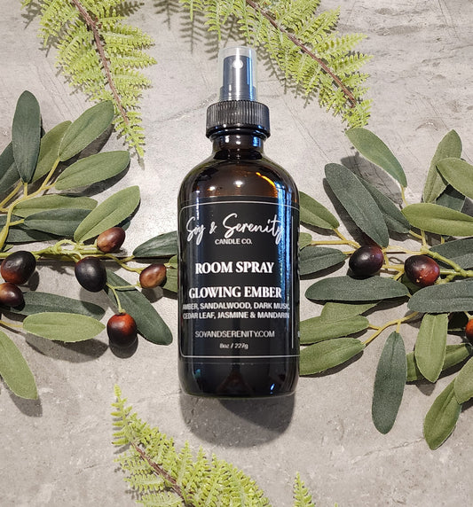 Glowing Ember Room Spray | Amber • Jasmine • Sandalwood | Soy & Serenity