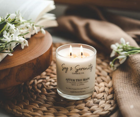 Spring and summer candle trends for 2026 featuring a clean, non-toxic soy candle in a calm, sunlit home setting