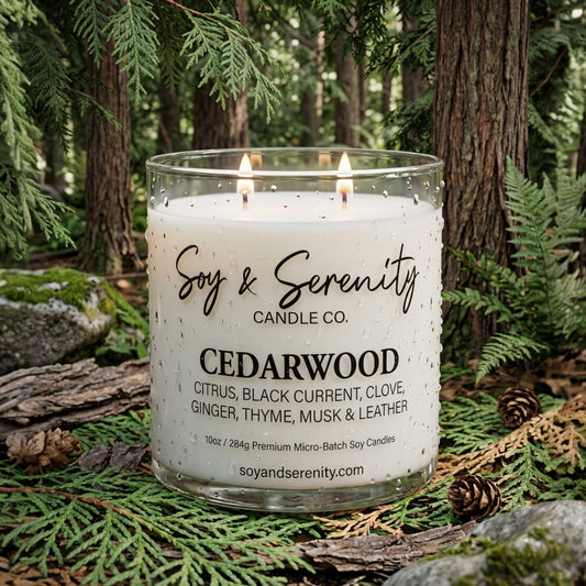 Cedarwood wood candle