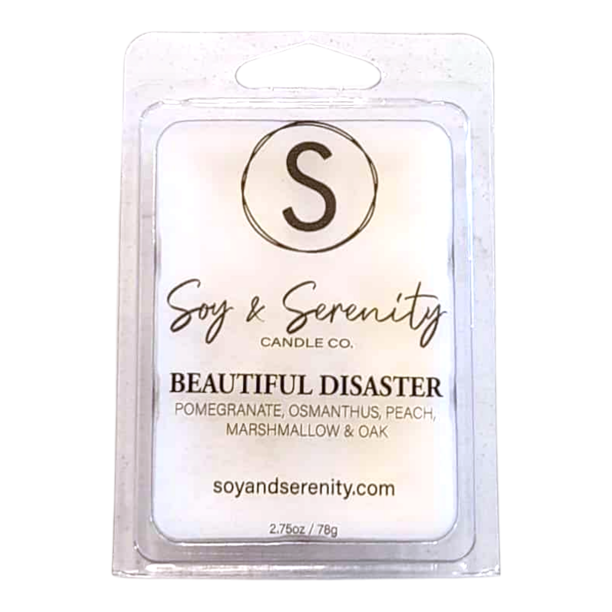 Soy wax melts with pomegranate, peach, apple, and marshmallow notes on a white background, non toxic soy wax melts.