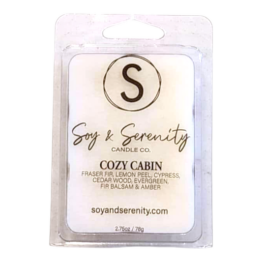 Soy wax melts with pine, fir balsam, cedar, and cypress notes on a white background, non toxic soy wax melts.