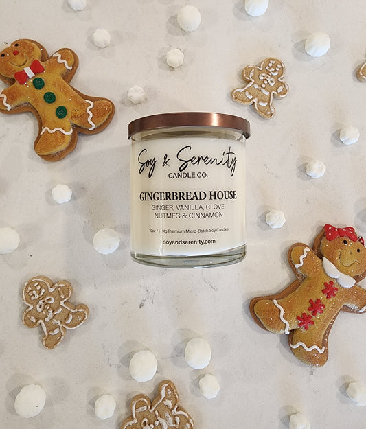 Gingerbread House Soy Candle | Cinnamon • Ginger • Clove | Soy & Serenity